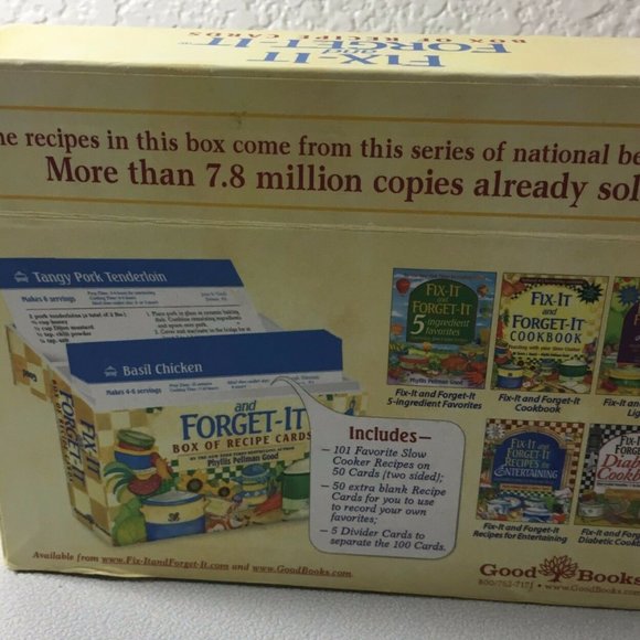 Fix It and Forget It Recipe Cards Slow Cooker Crock Pot - Picture 3 of 8